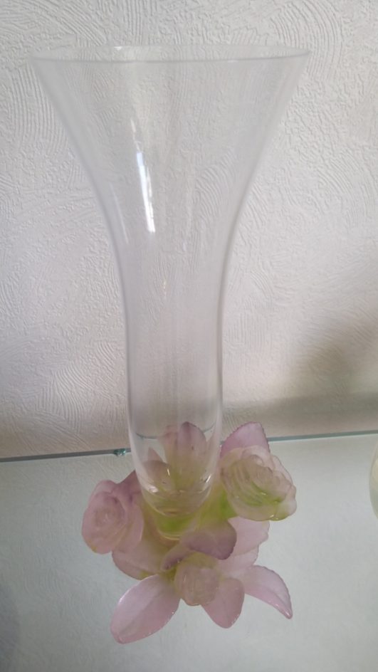 Soliflore Daum France  trois roses  